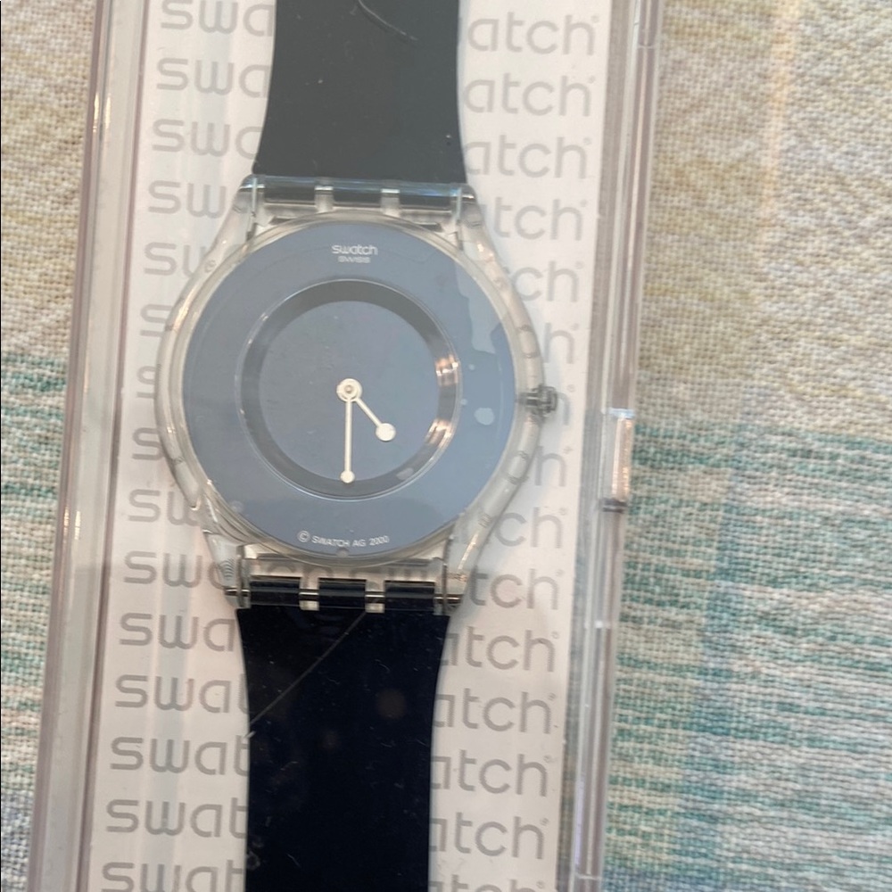 Swatch Classic Black and Clear Timepiece - Picture 2 of 3